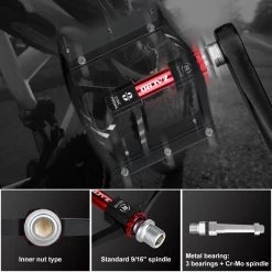 Zacro Mountainbike Pedalen - Aluminium Antislip Duurzame Fietspedalen - Ultrasterk Kleurrijk - CNC Gefreesd 3 Lager Anodiserende Fietspedalen - Voor BMX/MTB Racefiets 9/16" -Fietsonderdelen Winkel 1200x1200 497