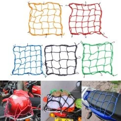 Merkloos Premium Bagagenet Met 8 Haken – 40x40cm – 90x90 Uitgerekt – Blauw | Spin, Motorfiets, Scooter En Fiets -Fietsonderdelen Winkel 1200x1200 517