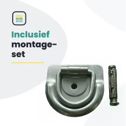 Voltano Vloeranker - Muuranker - Vloerbeugel - Gelegerd Staal - Incl. Bevestigingsmateriaal