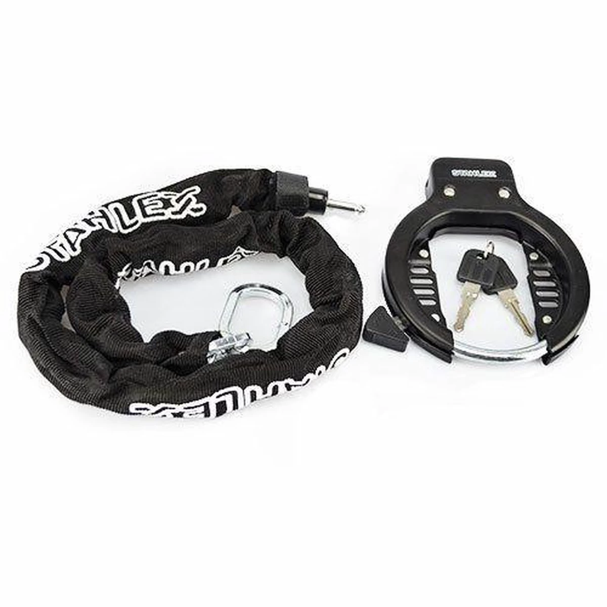 Stahlex Ringslot + Insteekketting 5.5mm X 90cm | Zwart 2 Stahlex Ringslot + Insteekketting 5.5mm X 90cm | Zwart - Afbeelding 2