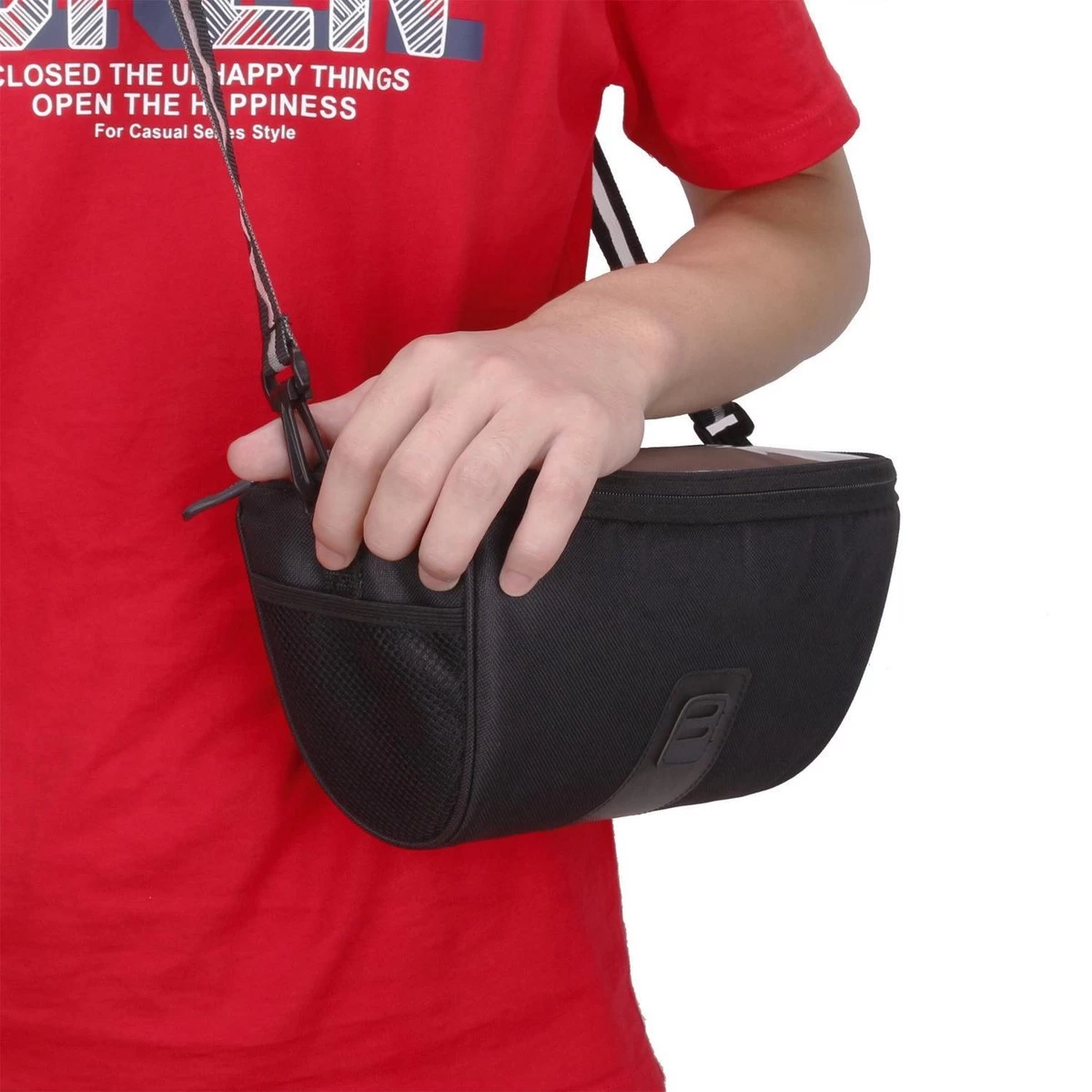 B Soul - Stuurtas - Draagtas - Waterdicht - Zwart - Fietstas Stuur Stuurtas Voor Fiets Met Smartphone - Kaarthouder 8 B Soul - Stuurtas - Draagtas - Waterdicht - Zwart - Fietstas Stuur Stuurtas Voor Fiets Met Smartphone - Kaarthouder - Afbeelding 8