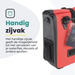 Voltano Fietstas 16L – Zwart / Rood – Enkele Pakaftas – 100% Waterdicht - Gratis Schouderband -Fietsonderdelen Winkel 1200x1200 619