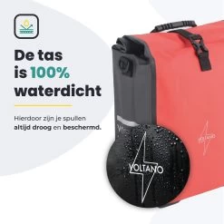 Voltano Fietstas 16L – Zwart / Rood – Enkele Pakaftas – 100% Waterdicht - Gratis Schouderband -Fietsonderdelen Winkel 1200x1200 625