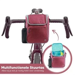 Bablue Stuurtas Fiets - Roze Fietstas - Met Regenhoes - Handig Te Bevestigen - Fietstas Enkel - Fietstas Stuur - Afneembaar - Stuurtas Fiets Waterproof - Schoudertas - Elektrische Fietsen - Stuurtas Met Smartphone Houder -Fietsonderdelen Winkel 1200x1200 654