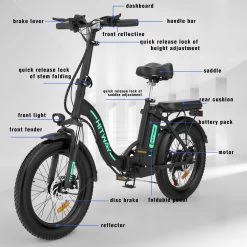 HITWAY E-bike Elektrische Fiets 20" Vouwfiets Met Dikke Banden, 250W/36V/11,2Ah Accu, 35-90 Km, Offroad-mountainbike Met Shimano 7 Versnellingen, CityBike Voor Heren En Dames -Fietsonderdelen Winkel 1200x1200 87
