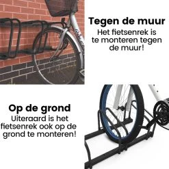 Alora Fietsenrek Voor 4 Fietsen Zwart- Met Muurbevestiging - Fietsen Rek -Fietsonderdelen Winkel 1200x1200 891