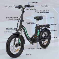 HITWAY E Bike Elektrische Fiets 20 Inch Dikke Band Opvouwbare Elektrische Fiets, 250W/36V/11,2Ah Batterij, Max. Bereik Tot 35-90km, Off-road Mountainbike Met Shimano 7 Versnellingen, Stad EBike Heren Dames -Fietsonderdelen Winkel 1200x1200 96