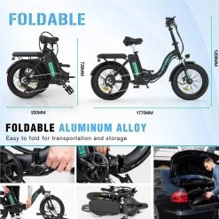 HITWAY E Bike Elektrische Fiets 20 Inch Dikke Band Opvouwbare Elektrische Fiets, 250W/36V/11,2Ah Batterij, Max. Bereik Tot 35-90km, Off-road Mountainbike Met Shimano 7 Versnellingen, Stad EBike Heren Dames -Fietsonderdelen Winkel 1200x1200 97