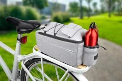 Dunlop Koeltas Voor Bagagedrager Fiets - 7 Liter - Fietstas - Klittenband Bevestiging - Incl. Extra Opbergvakken En Flessenhouder - Isolerende Binnenlaag - Met Schouderband - Grijs -Fietsonderdelen Winkel 1200x798 12