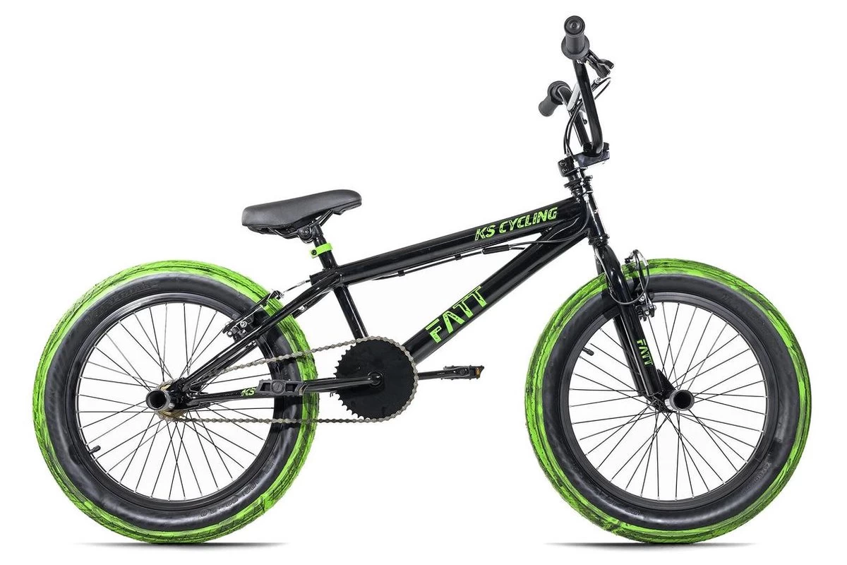 Ks Cycling Fiets BMX Freestyle 20'' Fatt Zwart-groen - 25 Cm 3 Ks Cycling Fiets BMX Freestyle 20'' Fatt Zwart-groen - 25 Cm - Afbeelding 3
