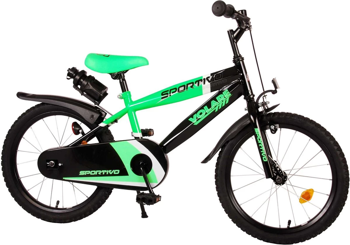 Volare Sportivo Kinderfiets - Jongens - 18 Inch - Neon Groen Zwart - 95% Afgemonteerd 10 Volare Sportivo Kinderfiets - Jongens - 18 Inch - Neon Groen Zwart - 95% Afgemonteerd - Afbeelding 10