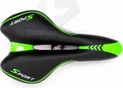 Voltano Sport Fietszadel – Gel Trekking Zadel – Met Uitsparing – Unisex - Zwart / Groen - Incl. Gratis Zadelstrop -Fietsonderdelen Winkel 1200x853 7
