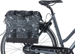 Basil Grand Flower Fietsshopper - Enkele Fietstas - 23 Liter - Zwart