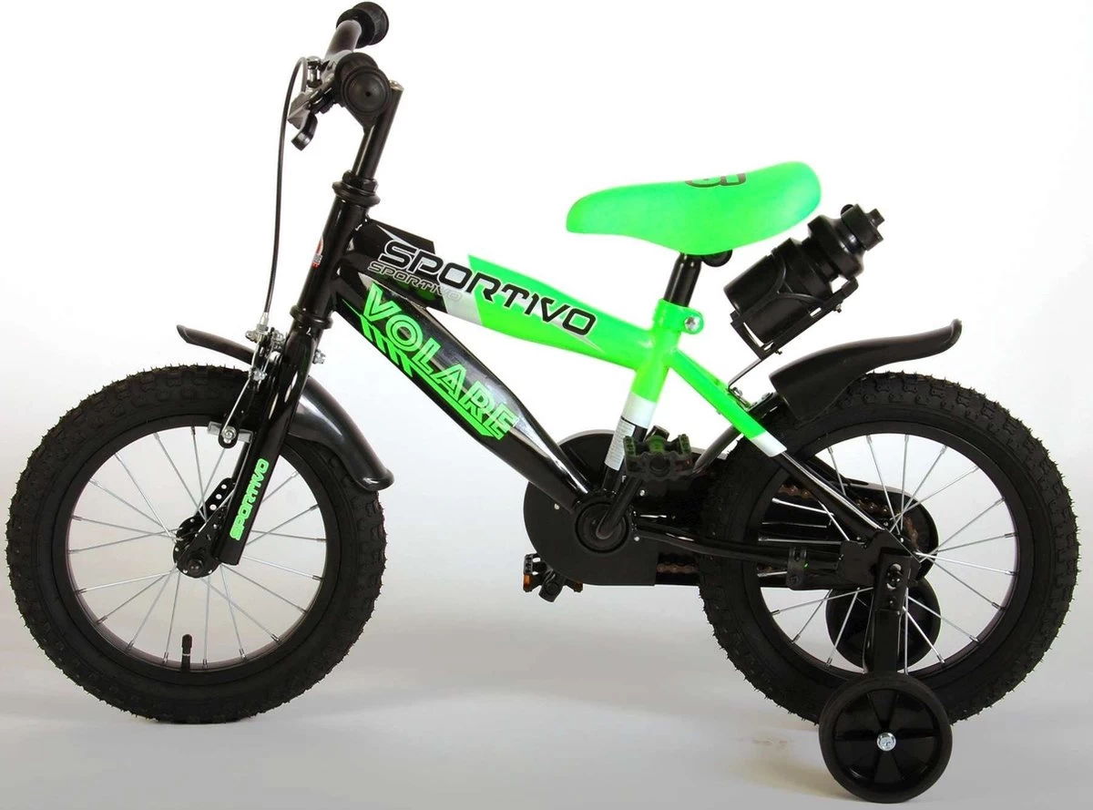 Volare Sportivo Kinderfiets - Jongens - 14 Inch - Neon Groen/Zwart - 95% Afgemonteerd 11 Volare Sportivo Kinderfiets - Jongens - 14 Inch - Neon Groen/Zwart - 95% Afgemonteerd - Afbeelding 11