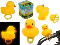 Merkloos Piepende Eend Met Led Licht Voor Op De Fiets