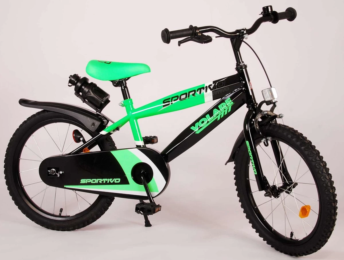 Volare Sportivo Kinderfiets - Jongens - 18 Inch - Neon Groen Zwart - 95% Afgemonteerd 3 Volare Sportivo Kinderfiets - Jongens - 18 Inch - Neon Groen Zwart - 95% Afgemonteerd - Afbeelding 3