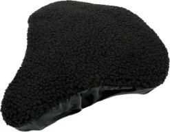 Benson Universele Fiets Zadeldek - Imitatie Schapenvacht - Bont - Zwart