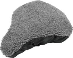 Benson Universele Fiets Zadeldek - Imitatie Schapenvacht - Bont - Grijs