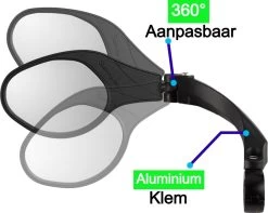 Merkloos Life-X Fietsspiegel – Ebike – 360° Verstelbaar – Links -Fietsonderdelen Winkel 1200x959