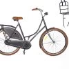 Wheelerz.nl - Omafiets - 28 Inch - Mat Zwart Met Voordrager