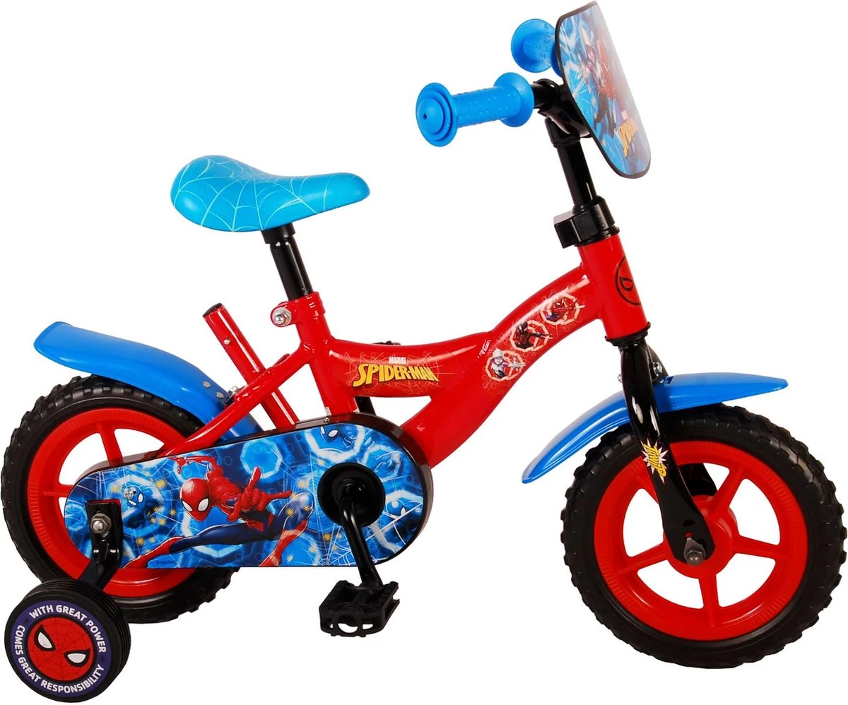 Marvel Spider-Man Kinderfiets - Jongens - 10 Inch - Rood/Blauw - Doortrapper 13 Marvel Spider-Man Kinderfiets - Jongens - 10 Inch - Rood/Blauw - Doortrapper - Afbeelding 13