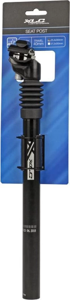 XLC Zadelpen Verend - 25.4 X 350mm - SP-S10 - Zwart Aluminium -Fietsonderdelen Winkel 283x1200