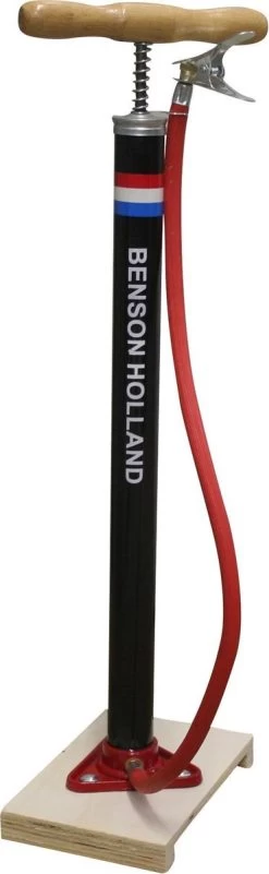 Benson Fietspomp - Klassiek - Met Houten Plank - 5 Bar