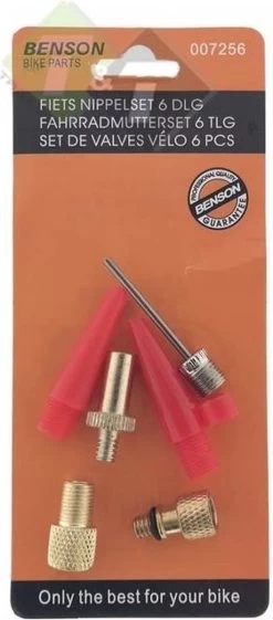 Benson Verloopnippel Set Alle Fietsventielen - Ballen - Luchtbed - 6 Delig -Fietsonderdelen Winkel 528x1200 2