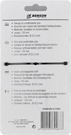 Benson Fietshandvatten Set - Kunstleer - 125 Mm - Cognac Bruin -Fietsonderdelen Winkel 631x1200