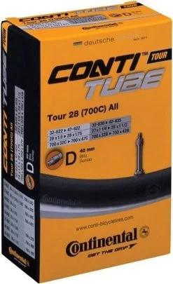 Continental Binnenband 28/27 X 1 1/4-1.75(32/47-622) Dv 40 Mm -Fietsonderdelen Winkel 731x1200