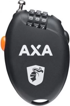 Axa Roll - Retractable Kabelcijferslot - 75 Cm - Zwart - AXA Cijferslot - Kabelslot - Voor Ski's - Snowboards - Fiets - Gereedschap - Racefiets - Mountainbike - Backpack