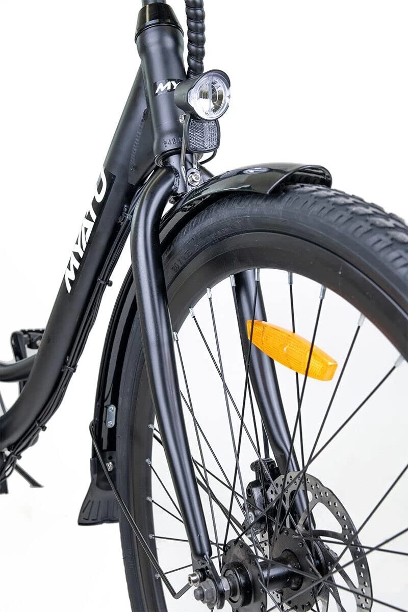 Myatu E-bike 26 Inch City Pedelec Voor Dames En Heren, Elektrische Fiets Met 12,5Ah Accu, 6 Versnellingen Shimano, Derailleur Versnellingen, Achter Motor 250 W-Zwart 6 Myatu E-bike 26 Inch City Pedelec Voor Dames En Heren, Elektrische Fiets Met 12,5Ah Accu, 6 Versnellingen Shimano, Derailleur Versnellingen, Achter Motor 250 W-Zwart - Afbeelding 6