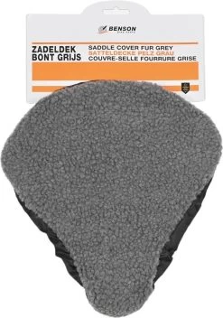 Benson Universele Fiets Zadeldek - Imitatie Schapenvacht - Bont - Grijs -Fietsonderdelen Winkel 843x1200 2
