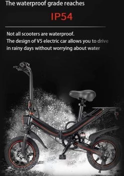 OUXI - V5 - 16 Inch - Elektrische Fiets - E Bike - Elektrische Vouwfiets - APP IOS/ Android - 500W Motor - 15Ah Lithuim Ion Batterij - Zwart -Fietsonderdelen Winkel 847x1200 1