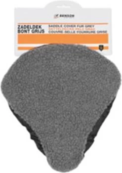 Benson Universele Fiets Zadeldek - Imitatie Schapenvacht - Bont - Grijs -Fietsonderdelen Winkel 847x1200 5
