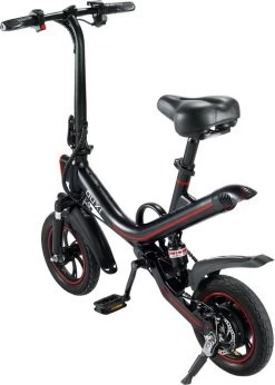 [ Ouxi V1 ] [Elektrische Vouwfiets ] [ Zwart Met Rood ] [ 250W] [actieradius 35 Km ] [snelheid 25km/h ] -Fietsonderdelen Winkel 856x1200