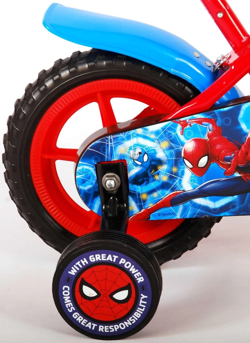 Marvel Spider-Man Kinderfiets - Jongens - 10 Inch - Rood/Blauw - Doortrapper 2 Marvel Spider-Man Kinderfiets - Jongens - 10 Inch - Rood/Blauw - Doortrapper - Afbeelding 2