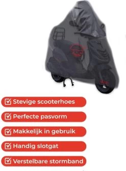 Piaggio Zip Met Scherm COVER UP HOC Scooterhoes Stofvrij / Ademend / Waterdicht Red Label -Fietsonderdelen Winkel 882x1200 3