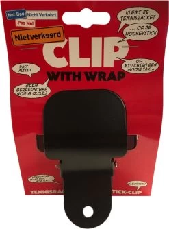 Nietverkeerd Universele Hockeystick Klem - Tennisracket Klem - Paraplu Klem, Zwart