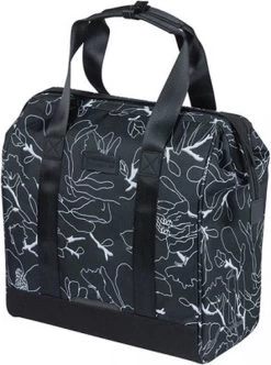 Basil Grand Flower Fietsshopper - Enkele Fietstas - 23 Liter - Zwart -Fietsonderdelen Winkel 892x1200 4