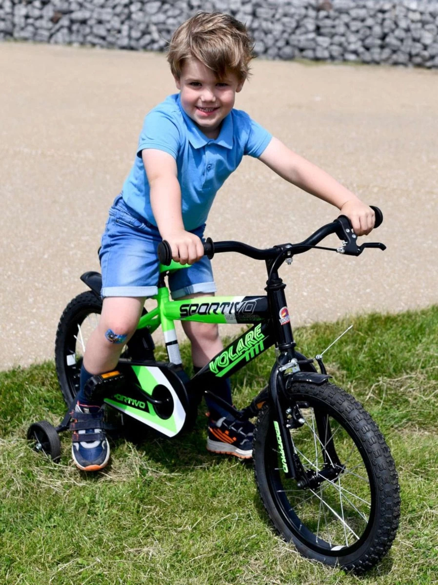 Volare Sportivo Kinderfiets - Jongens - 14 Inch - Neon Groen/Zwart - 95% Afgemonteerd 3 Volare Sportivo Kinderfiets - Jongens - 14 Inch - Neon Groen/Zwart - 95% Afgemonteerd - Afbeelding 3