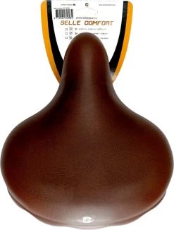 Selle Comfort Fietszadel Drifter - Bruin - Met Zwarte Hangveren -Fietsonderdelen Winkel 910x1200 1
