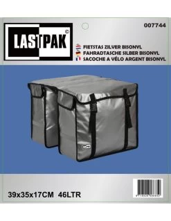Lastpak Bisonyl Dubbele Fietstas - 46 L - Zilver -Fietsonderdelen Winkel 928x1200 4