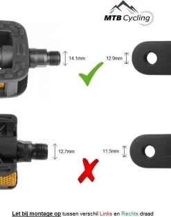 Fiets Pedalen - Anti Slip - Trappers Voor Fiets Met Reflector - 14.2mm Schroefdraad - 9/16 Inch -Zwart -Fietsonderdelen Winkel 946x1200 3