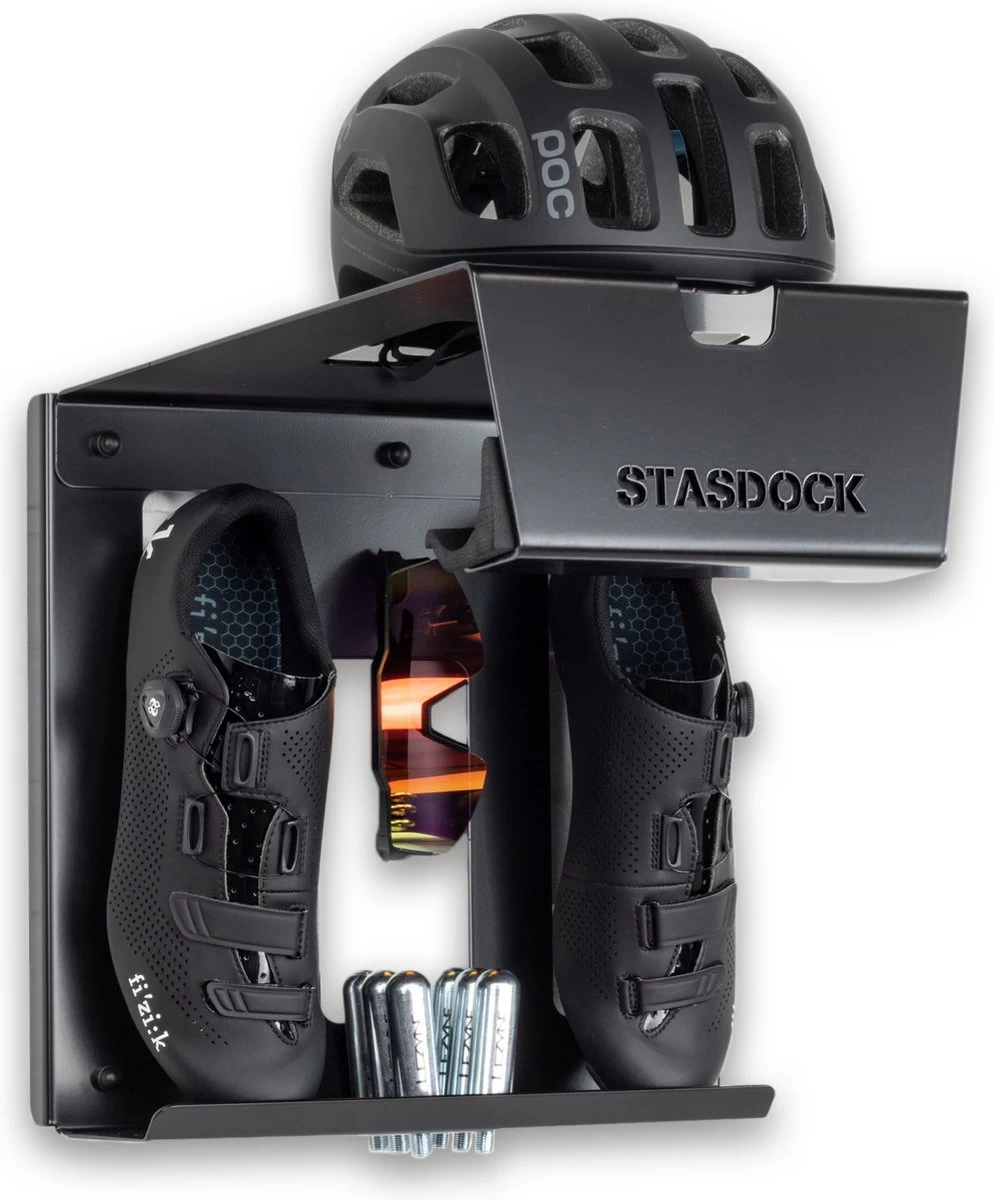 Stasdock® Happy Black - Fiets Ophangsysteem - Muurbeugel Fiets - Fietsbeugel - Fiets Ophangbeugel
